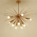 Loft Industry Modern - Brass Sun Chandelier